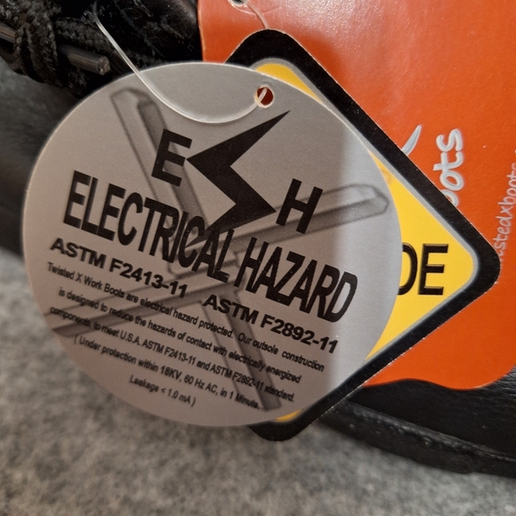 Twisted X Black Leather Safety Toe Moc - Picture 3 of 7